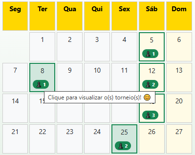 Calendário Visual